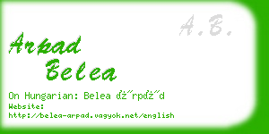 arpad belea business card